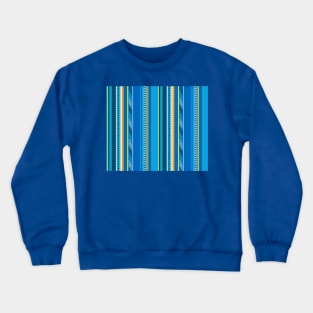 Blue Funky Stripes Crewneck Sweatshirt